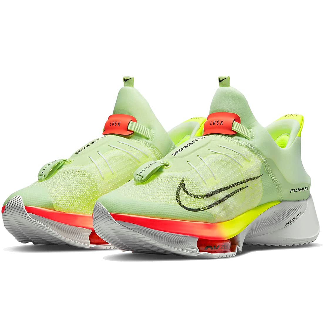 Nike Men's Air Zoom Tempo Next% Flyease 'Barely Volt Hyper Orange' Sneakers