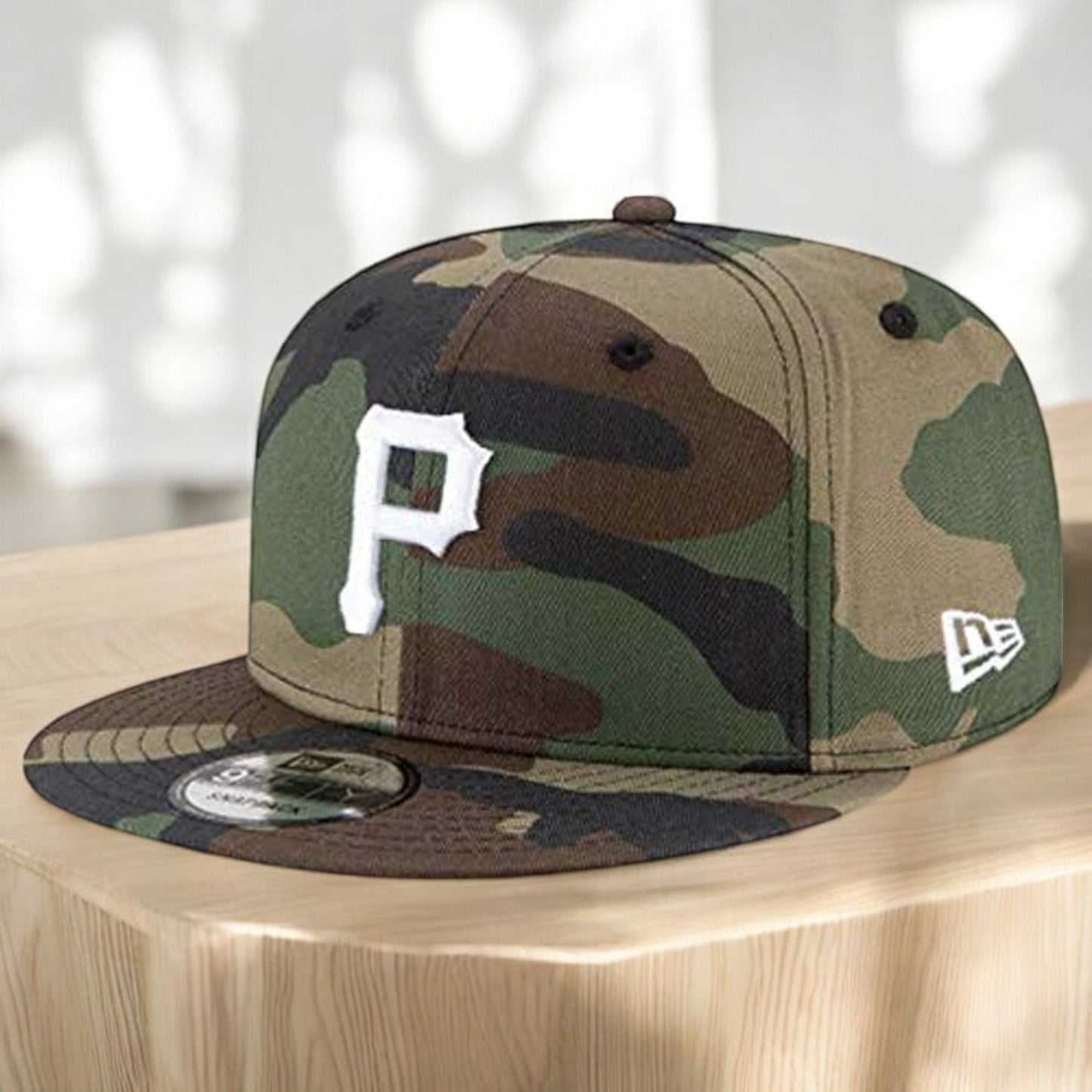 Men's New Era MLB 950 Basic Wooland Camo Snapback - Pittsburgh Pirates