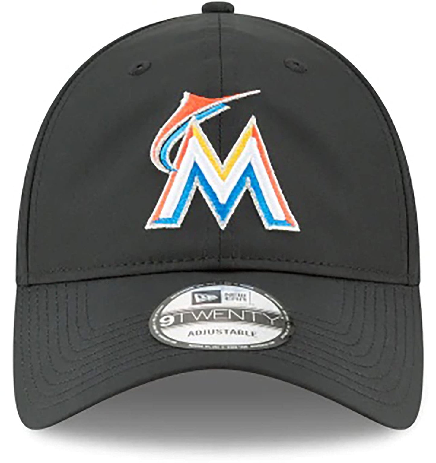 Men's New Era MLB Miami Marlins 920 Perf Piv Hook & Loop - Black