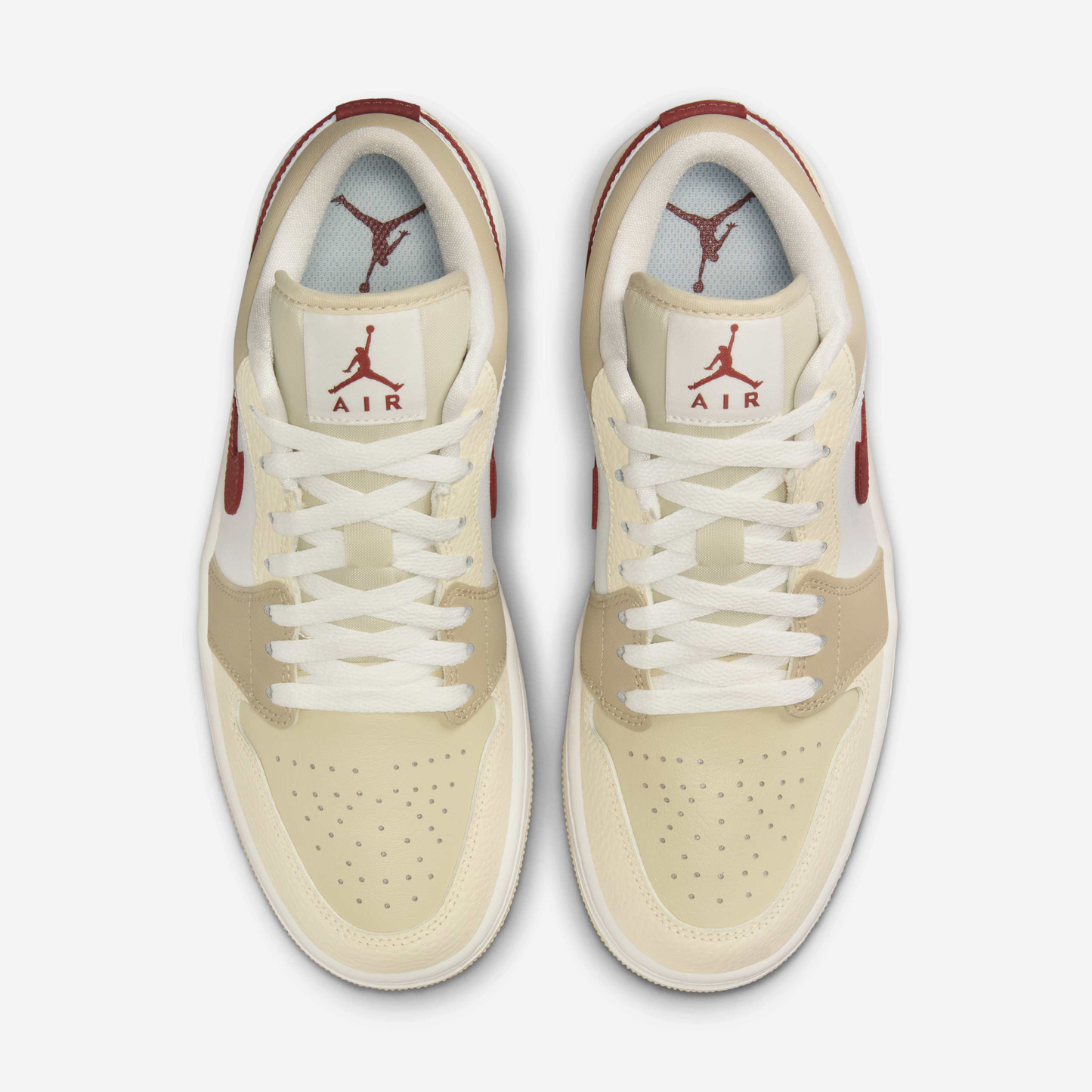 [hv6530-100] Womens Air Jordan Retro 1 Low Ce 'desert Khaki Red Sepia'