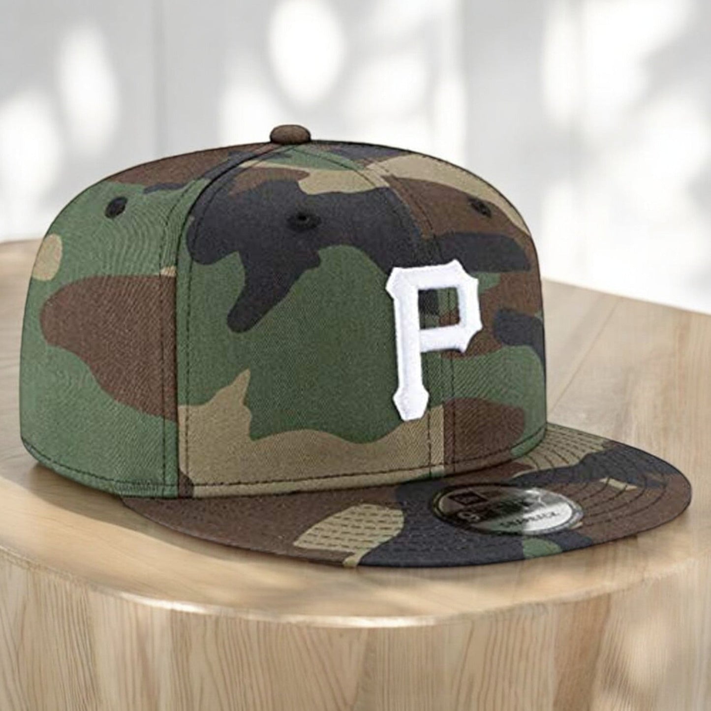 Men's New Era MLB 950 Basic Wooland Camo Snapback - Pittsburgh Pirates