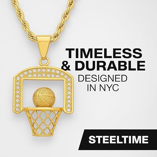 Basketball Hoop Pendant Necklace
