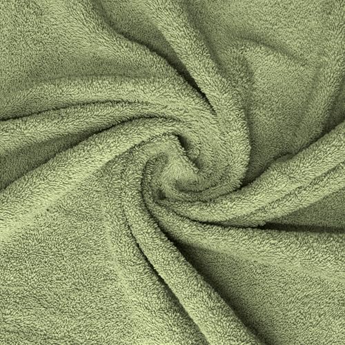 Luxury 6-Piece Shelly Towel Set - 100% Cotton Terry Cloth, 2 Bath Towels, 2 Hand Towels & 2 Washcloths, Soft, Quick Dry & High Absorbent - Classic Turkish Towels