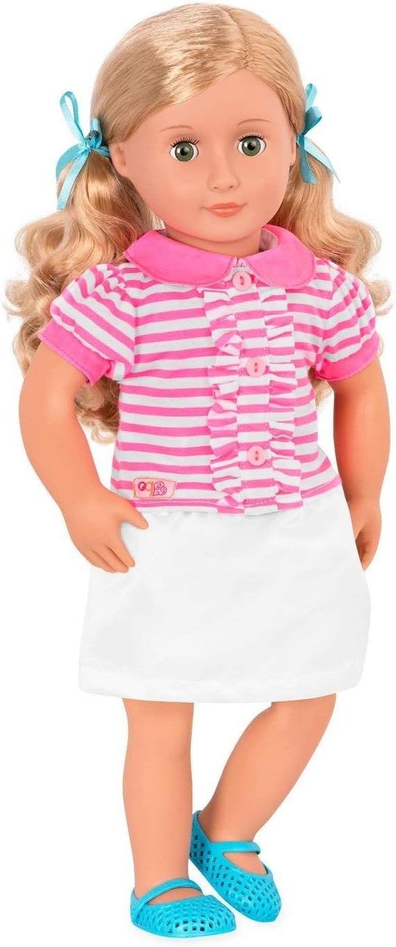 Our Generation 18" Posable Cooking Doll Jenny With Gourmet Kitchen Playset & Storybook Red Playsets