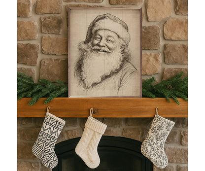 Kendrick Home Santa Claus Linocut