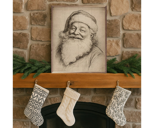 Kendrick Home Santa Claus Linocut