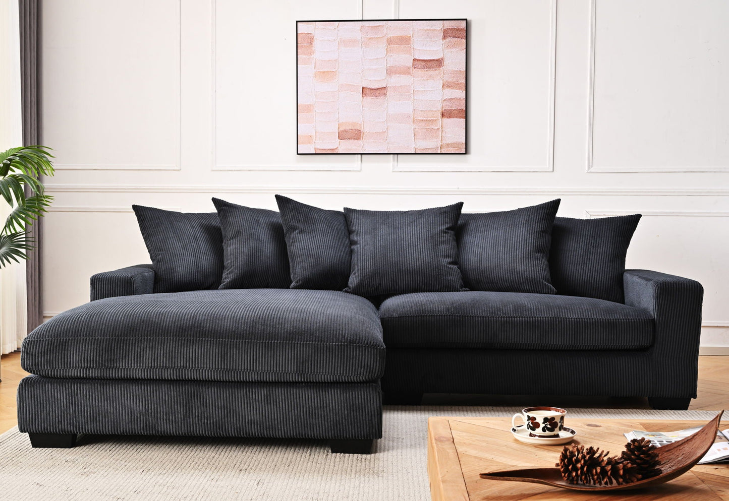 Luxe - Oversized 2 Piece Sectional Couches for Living Room, L Shaped Sofa With Chaise