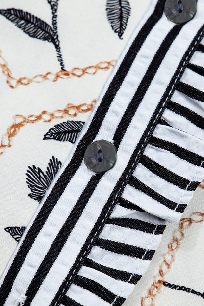 Threaded Pear Hayden Patchwork Short Sleeve Blouse