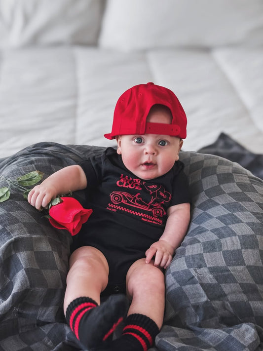 The Love Bug Club Tee - Onesie Black