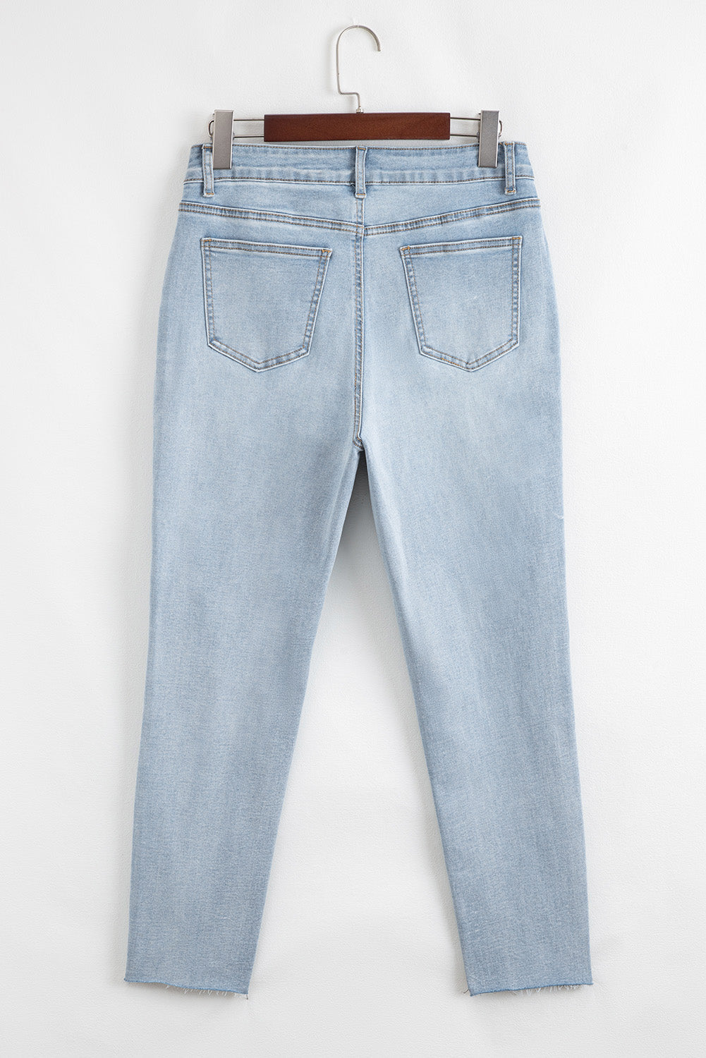 Threaded Pear Kimberly Length Distressed Skinny Jeans