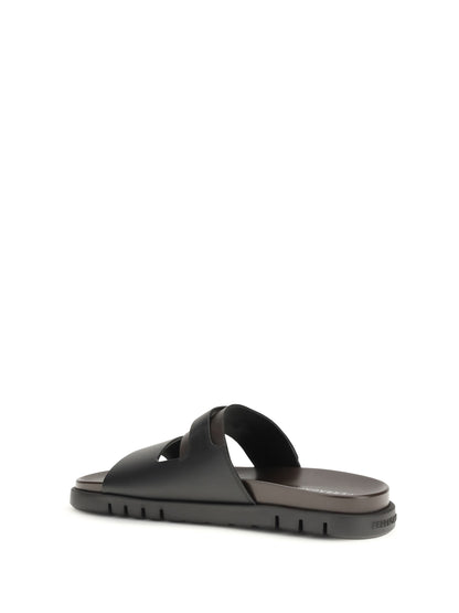 Sandals Double-Strap Leather