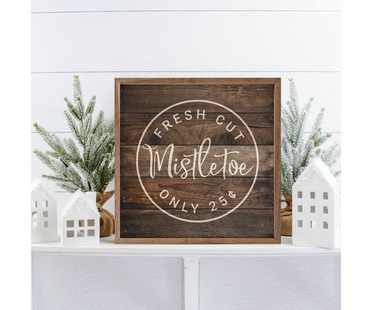 Kendrick Home Fresh Cut Mistletoe Brown