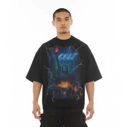 Cult Of Individuality Oversized Big Apple Tee - Black