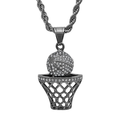 SWISH Basketball Pendant Necklace