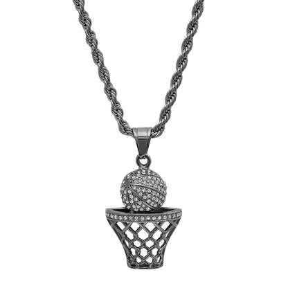 SWISH Basketball Pendant Necklace