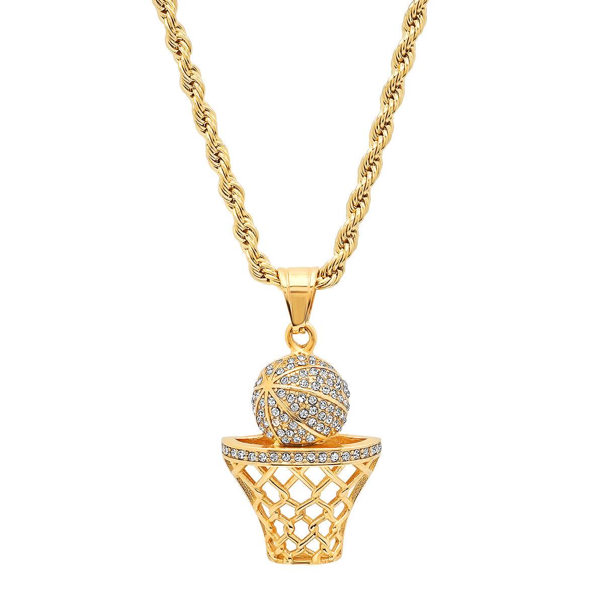 SWISH Basketball Pendant Necklace