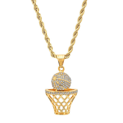 SWISH Basketball Pendant Necklace