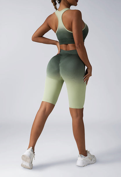 Seamless Women's Activewear Sets – 2-Piece Crop Top & High Waist Shorts/Leggings