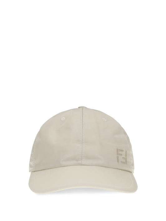 Nylon Baseball Cap Ivory