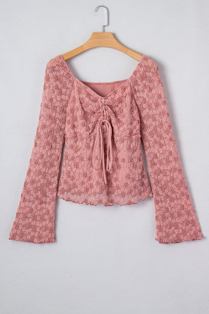 Threaded Pear Paloma Detail Floral Lace Blouse