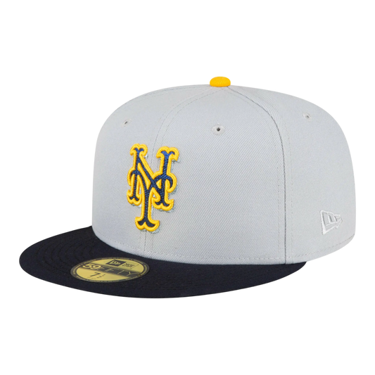 New Era 59Fifty MLB New York Mets 60th Anniversary Fitted Hat Dolphin Grey/Navy