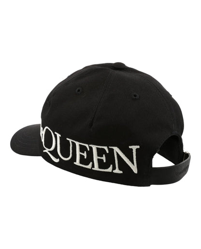 Alexander McQueen Oversized Embroidered Baseball Cap