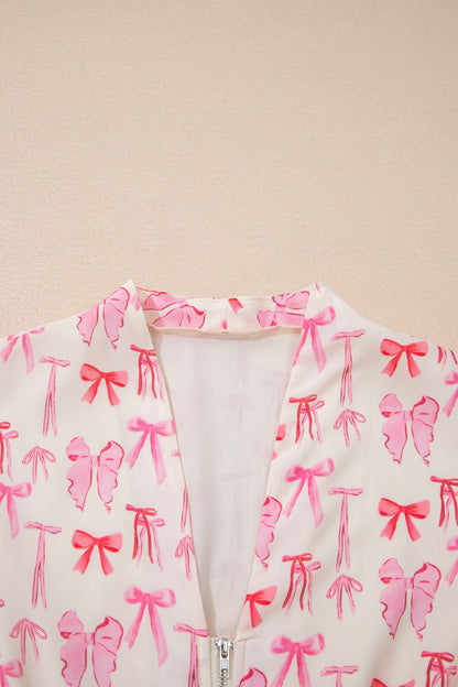 Threaded Pear Alianna Sleeveless Bow Mini Dress