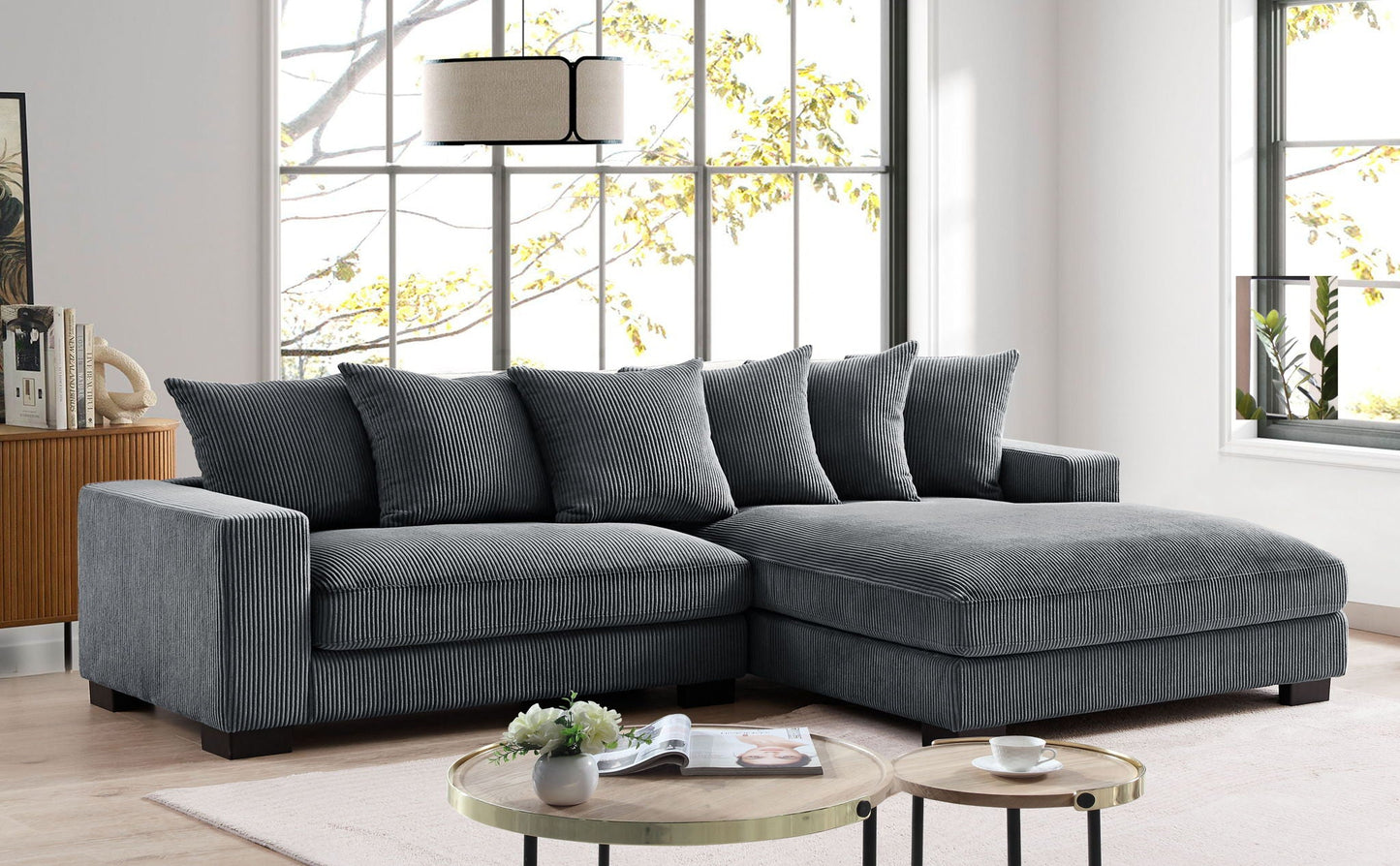 Luxe - Oversized 2 Piece Sectional Couches for Living Room, L Shaped Sofa With Chaise