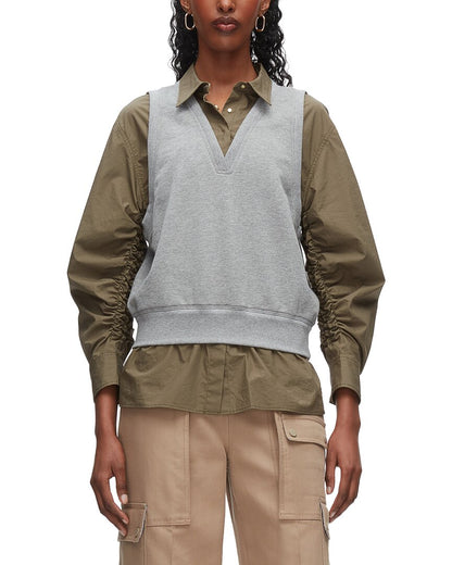 ME085-GREY MELANGE-ARMY-