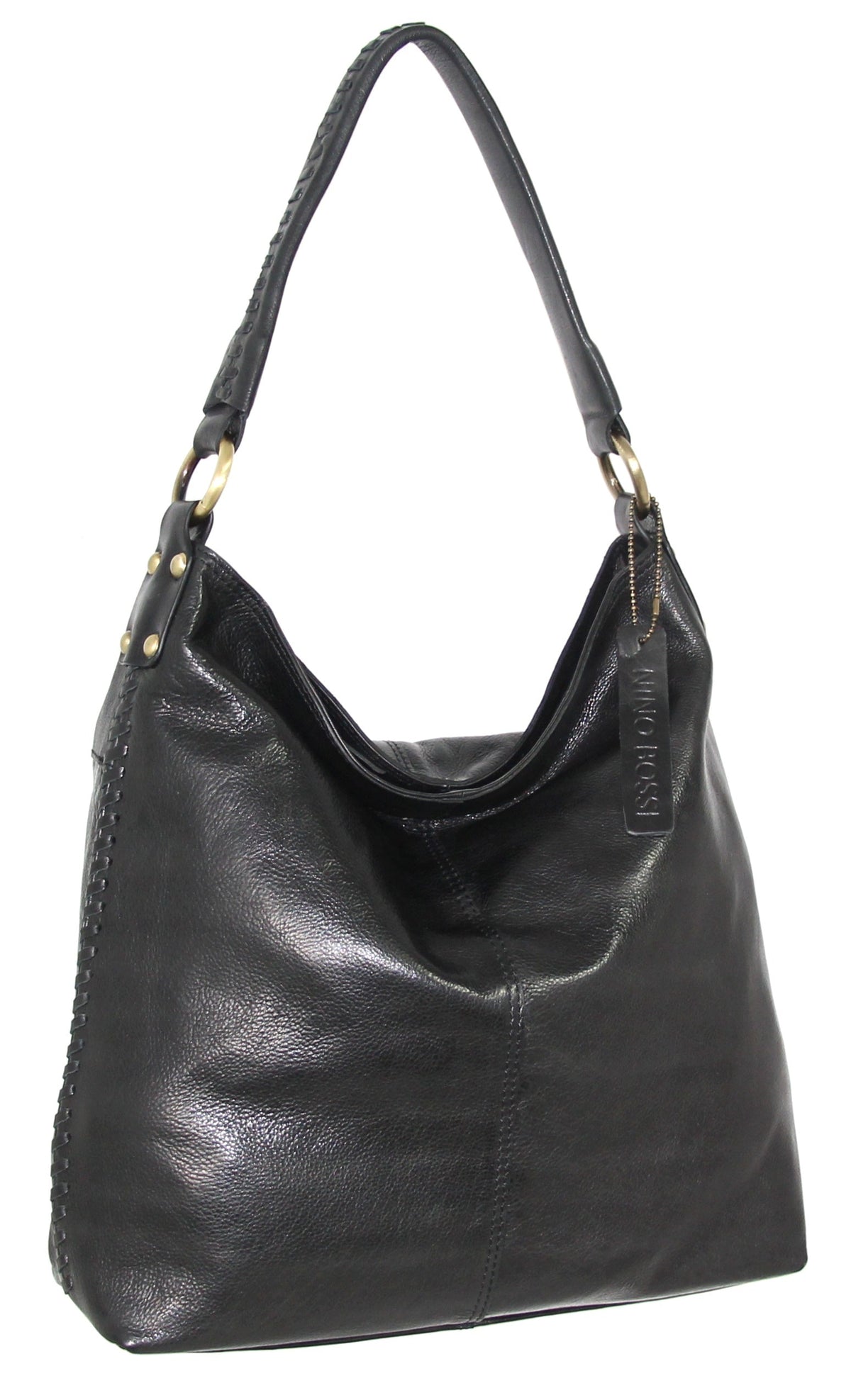 Nino Bossi Aislynn Leather Hobo - Black
