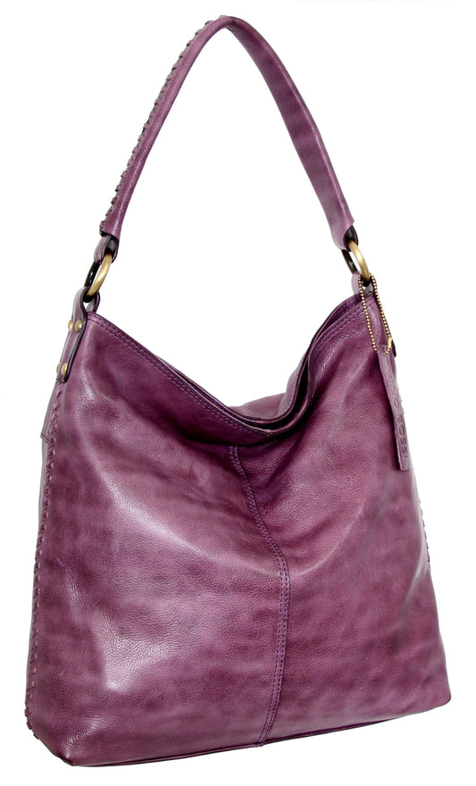 Nino Bossi Aislynn Leather Hobo - Viola