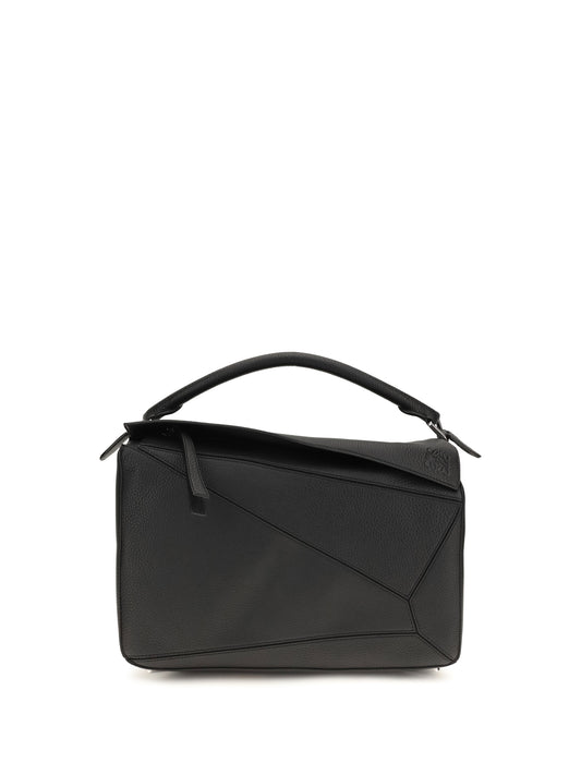 Handbag Puzzle Large Black Leather