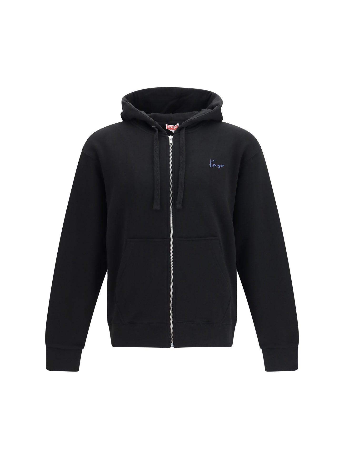 Hoodie Signature Cotton Zip Black