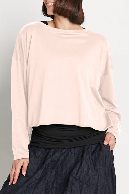 Pima Cotton Mini Luxury Boxy T-Shirt - Blush