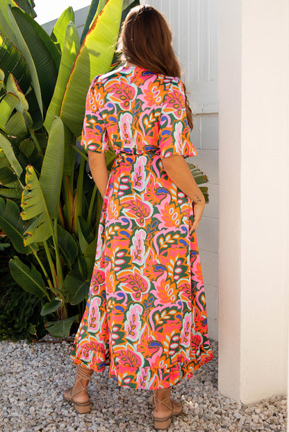 Threaded Pear Denver Short Sleeve Maxi Dress