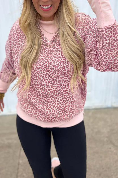 Threaded Pear Briar Print Patchwork Sweatshirt