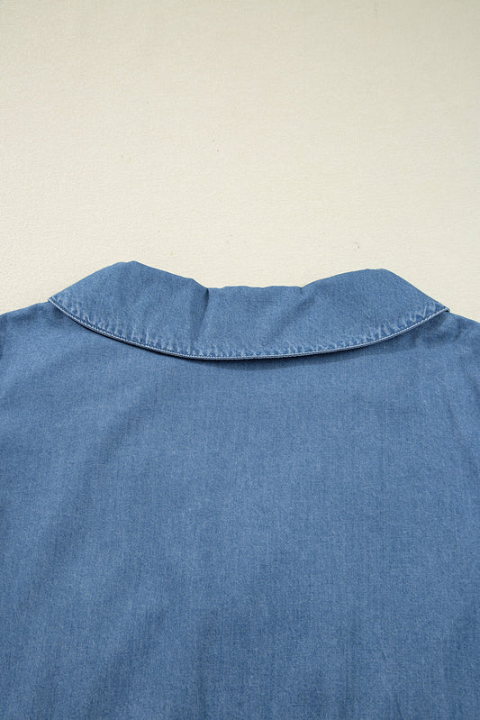 Threaded Pear Emmy Sleeve Tied Peplum Top