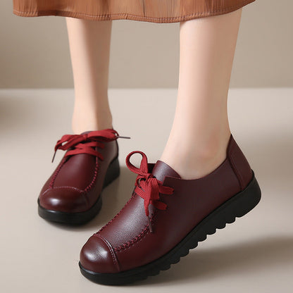 Women’s Black Flat Work Shoes – Soft Sole Anti-Slip Flats