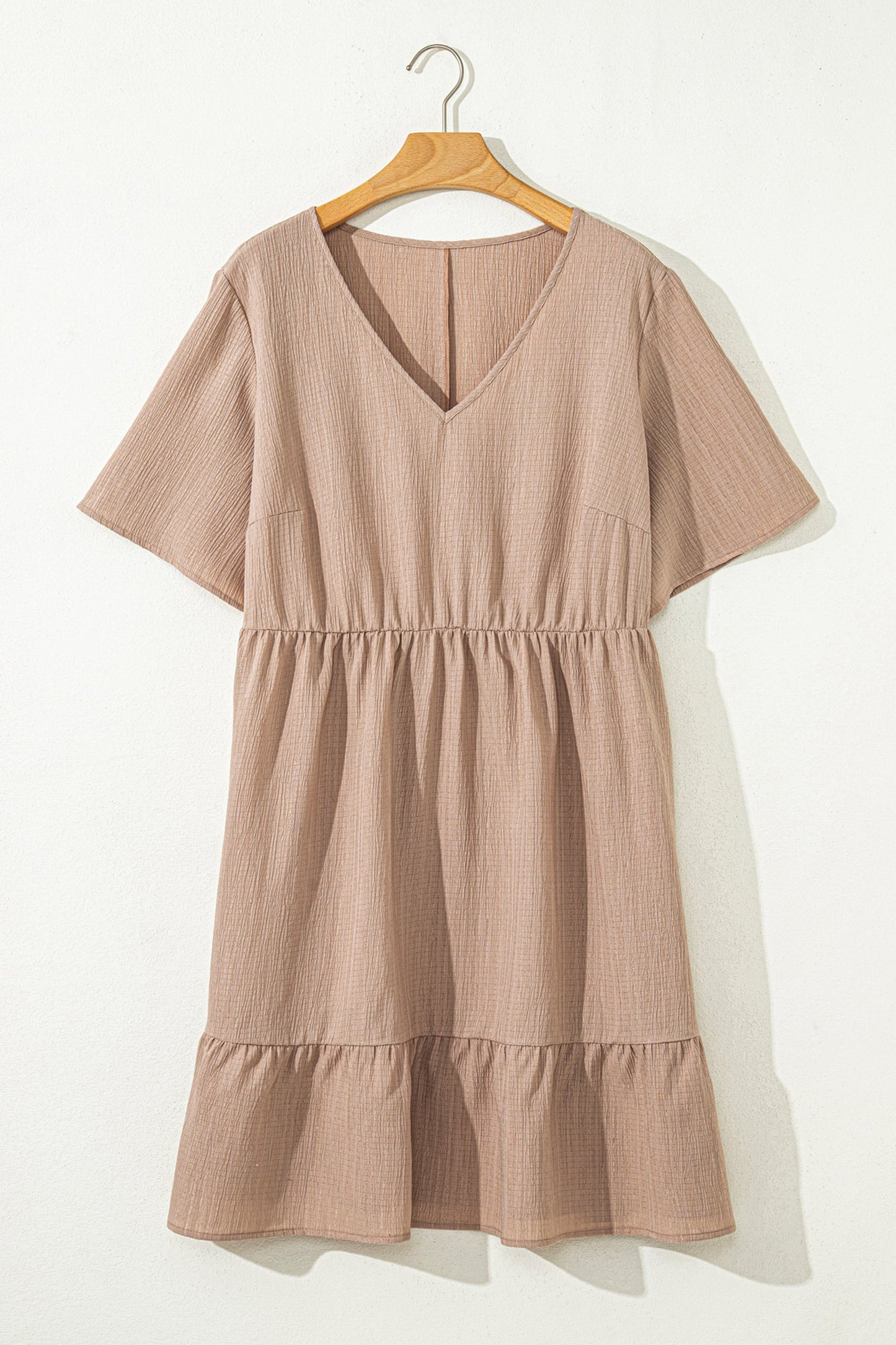 Threaded Pear Kaylee Ruffled Short Sleeve PLUS Dress