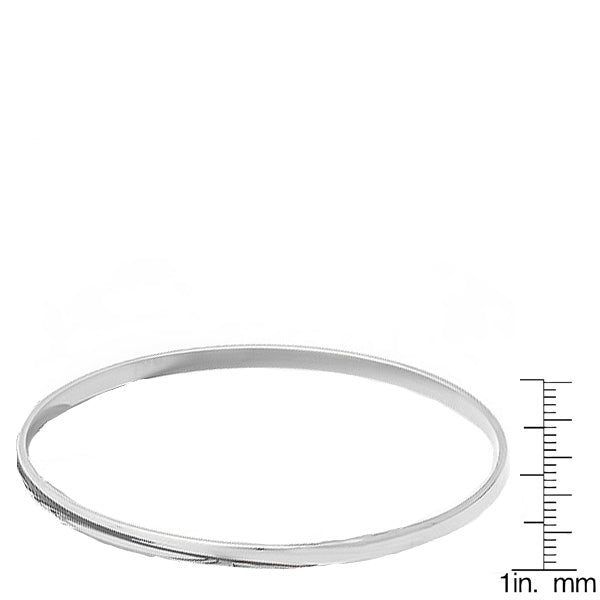 Classic Silver Bangle Bracelet Set