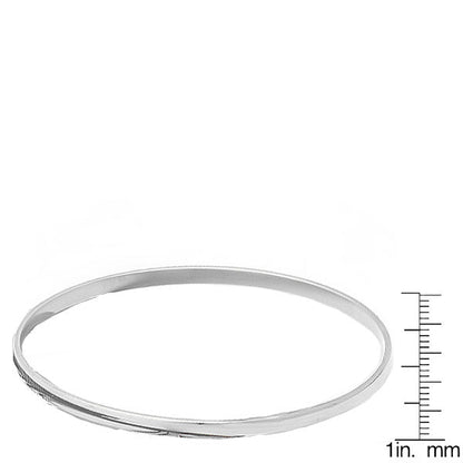 Classic Silver Bangle Bracelet Set