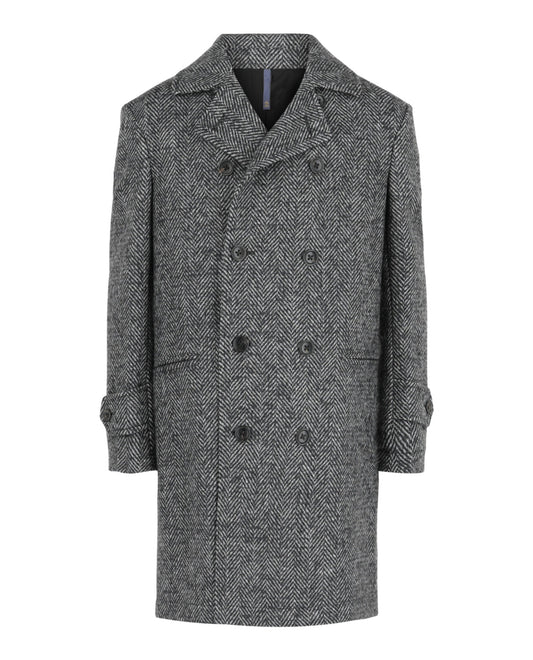 Slowear Monterdoro Herringbone Double-Breasted Coat