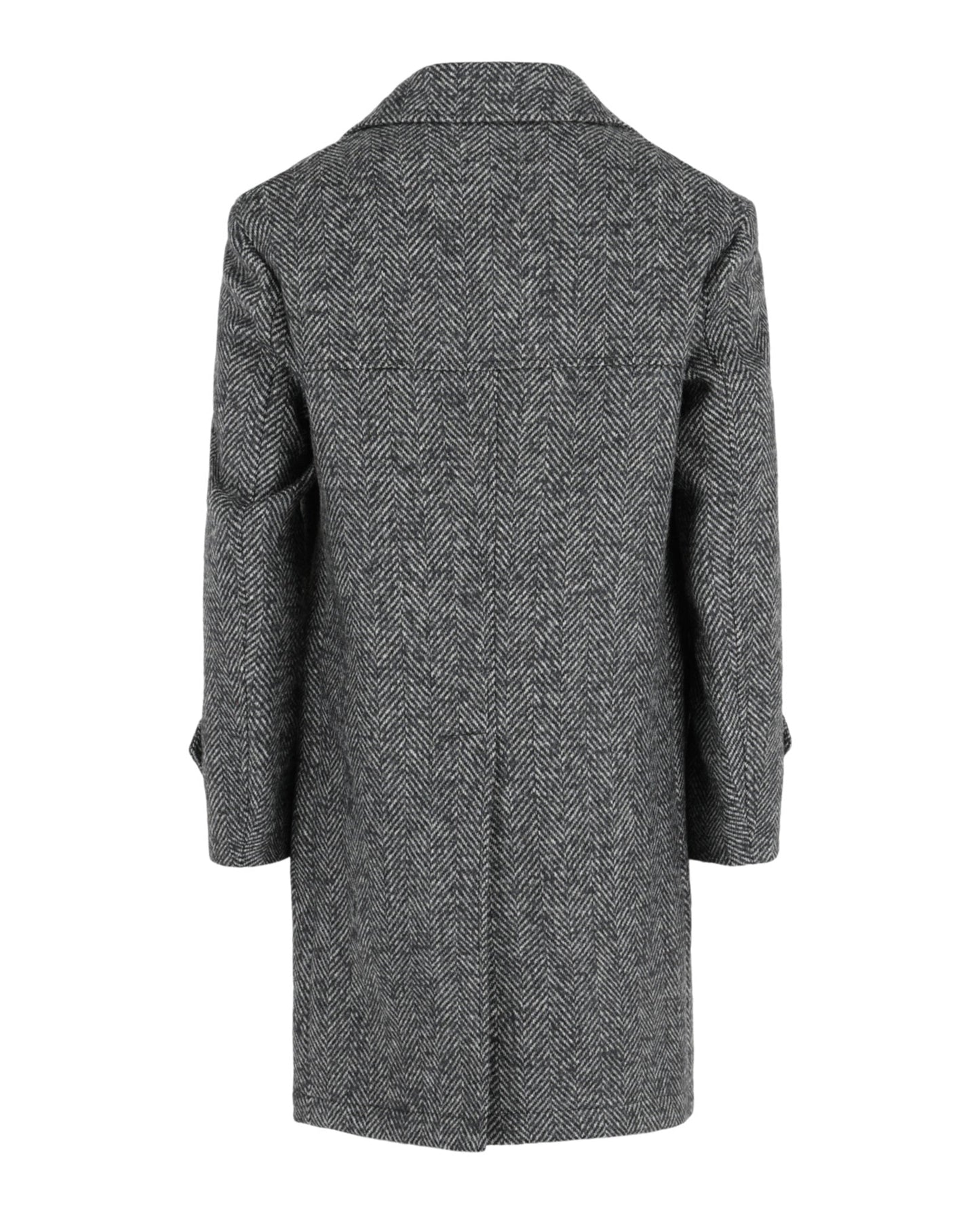 Slowear Monterdoro Herringbone Double-Breasted Coat