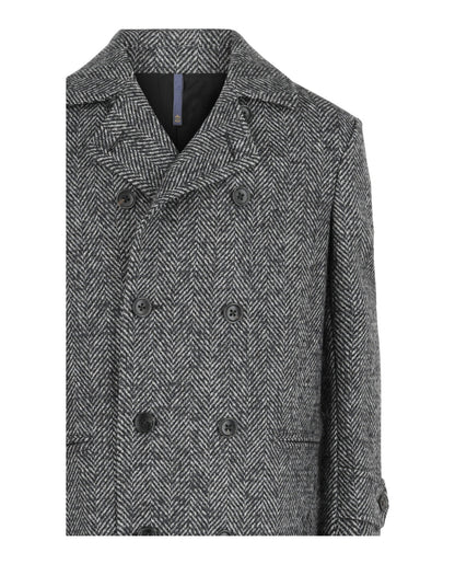 Slowear Monterdoro Herringbone Double-Breasted Coat