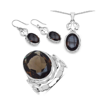 Sterling Silver Smoky Quartz Sets