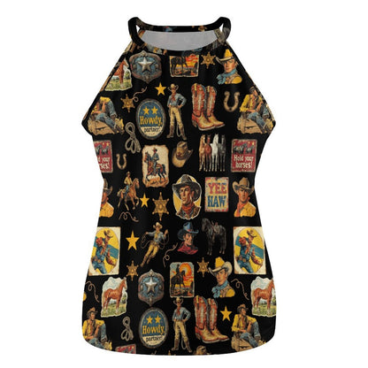 Baha Ranch Vintage Cowboy Collage Tank Top