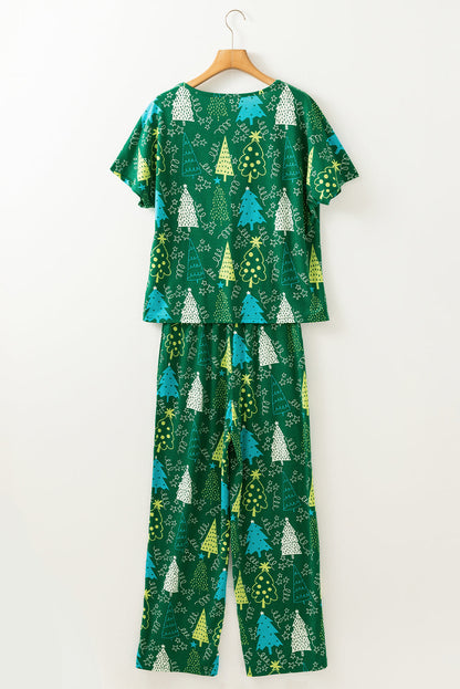 Threaded Pear Evelyn Christmas Tree Print Tee