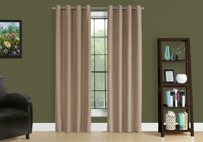 2 Pieces Set, Curtain Panel, Room Darkening, Grommet, Contemporary & Modern by Couch