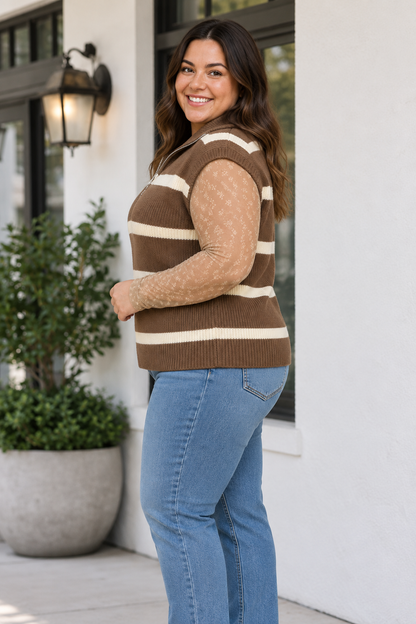 Threaded Pear Debrah Drop Shoulder Tunic PLUS Sweater