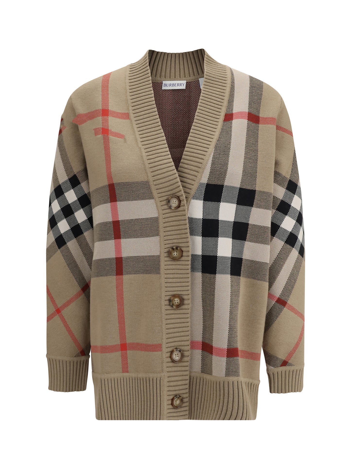 Wool Sweater Check Archive Beige